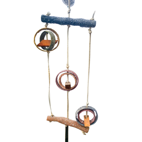 Parrot Toy Coral Ring & Leather BT3022