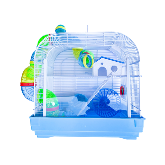 Hamster Cage Round Top With Window & Funky Tubes