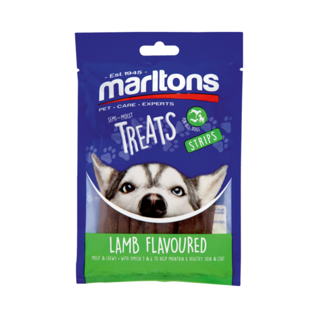 Marltons Semi Moist Treats Strips Lamb Flavoured 120g
