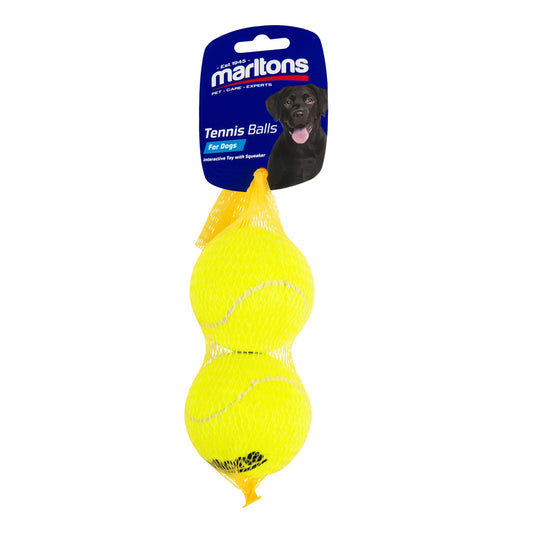 Marltons 2 Pack Squeaky Tennis Balls Small