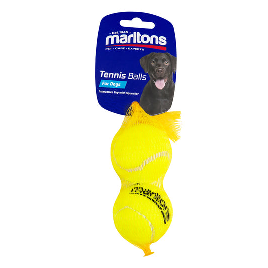 Marltons 2 Pack Squeaky Tennis Balls Medium