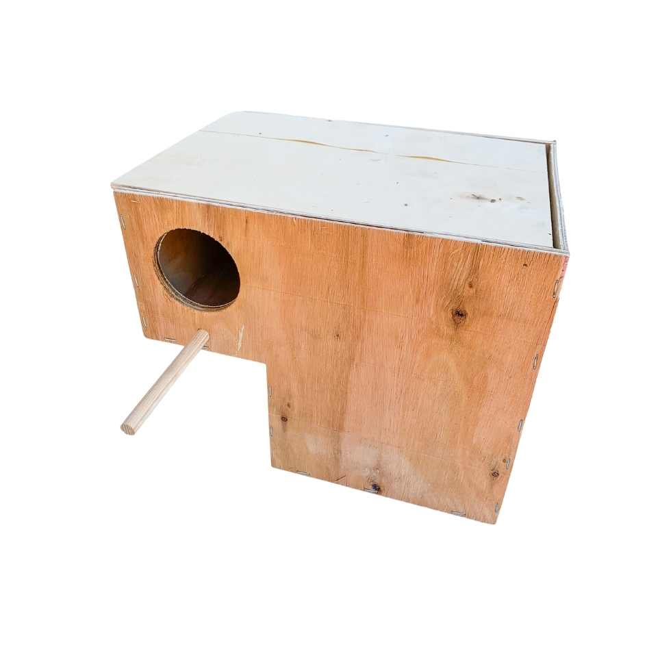 Wooden Nest L - Shape Parakeet