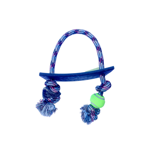 Dog Toy Rubber & Ball Small