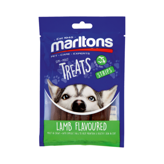 Marltons Semi Moist Treats Strips Lamb Flavoured 120g