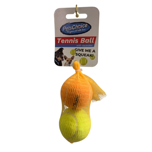 Pets Choice Tennis Balls With Squeaker 63mm